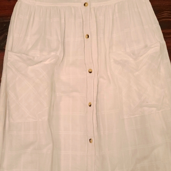 Whistles White Plaid Midi Dress - Picture 5 of 7